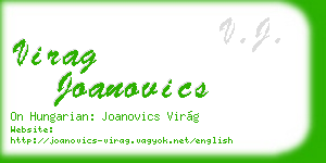 virag joanovics business card